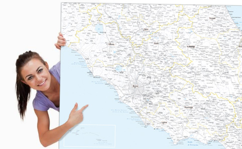 Mappa dei comuni italiani in pdf vettoriale