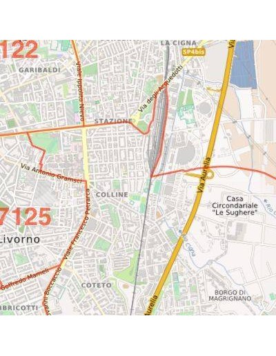 Mappa dei cap di Livorno jpg