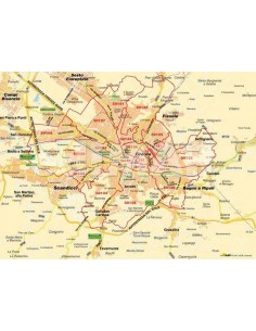 Mappa di Firenze jpg 1:100.000 con CAP