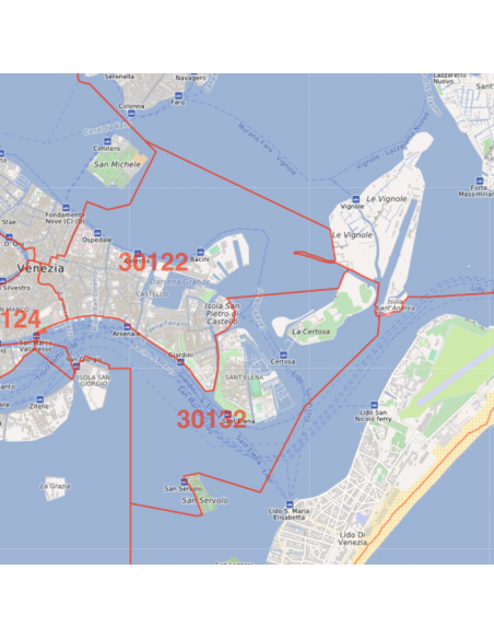 Mappa dei cap di Venezia jpg