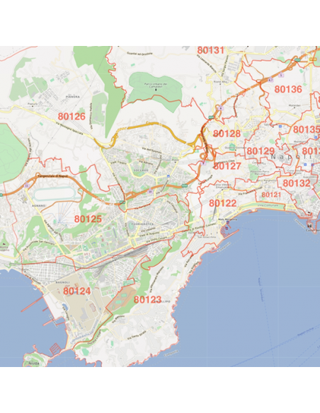 Mappa dei cap di Napoli jpg