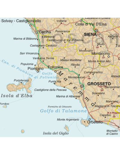 Mappa dell'Italia Politica - PANNELLO 178x200 cm