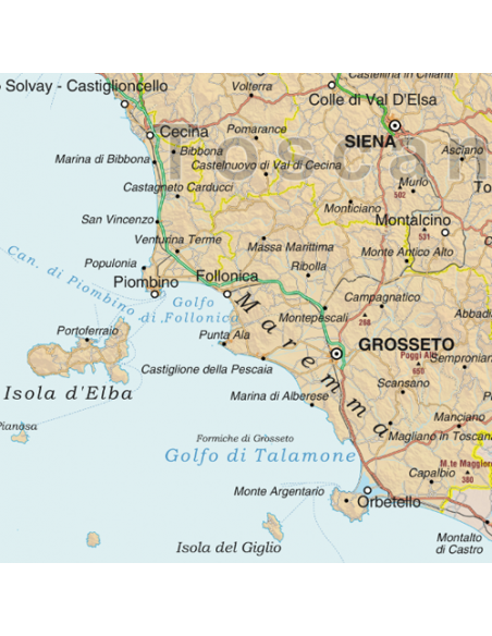 Mappa dell'Italia Politica - PANNELLO 178x200 cm