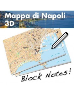 Mappa di Napoli su Block Notes A3 2