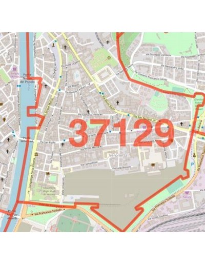 Mappa dei cap di Verona jpg