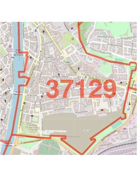 Mappa dei cap di Verona jpg