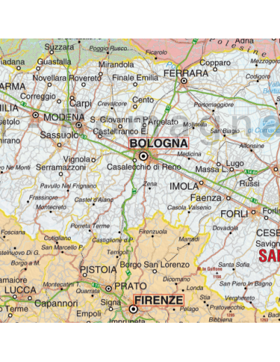 Mappa dell'Italia Politica - PANNELLO 120x135 cm