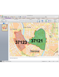 Mappa dei CAP di Verona con stradario PowerPoint 2