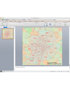 Mappa dei CAP di Torino con stradario PowerPoint