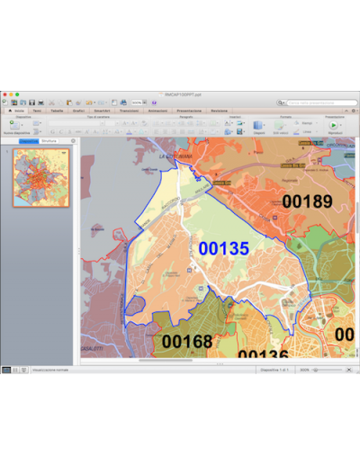 Mappa dei CAP di Roma comune con stradario...