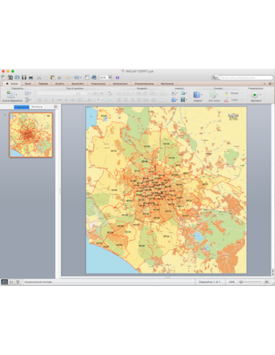Mappa dei CAP di Roma comune con stradario...