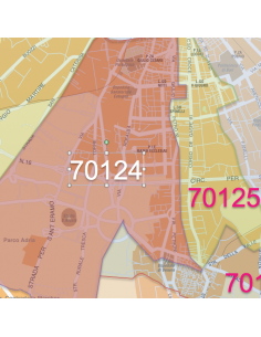 Mappa dei CAP di Bari con stradario PowerPoint 2