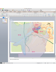Mappa dei CAP di Pisa con stradario PowerPoint