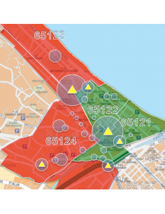 Mappa dei CAP di Pescara con stradario PowerPoint 2