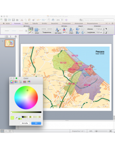 Mappa dei CAP di Pescara con stradario PowerPoint