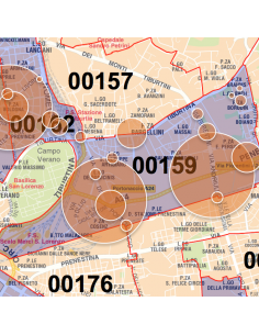 Mappa dei CAP di Roma GRA con stradario PowerPoint 2