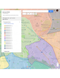 Mappa dei Municipi di Roma KML 2