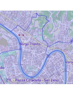 Mappa dei quartieri di Verona KML 2