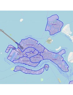 Mappa dei quartieri di Venezia KML 2