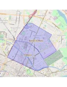 Mappa dei quartieri di Torino KML 2