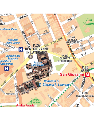 Mappa di Roma su Block Notes A3