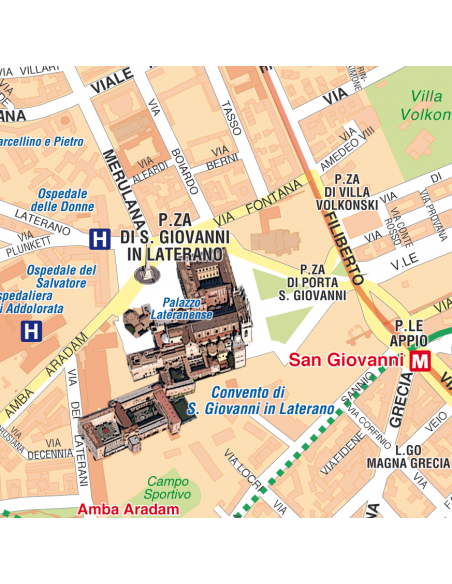 Mappa di Roma su Block Notes A3