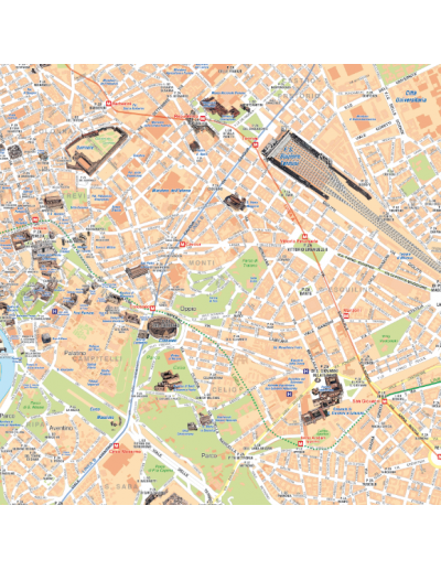 Mappa di Roma su Block Notes A3