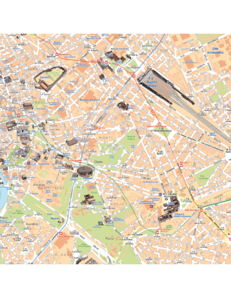 Mappa di Roma su Block Notes A3