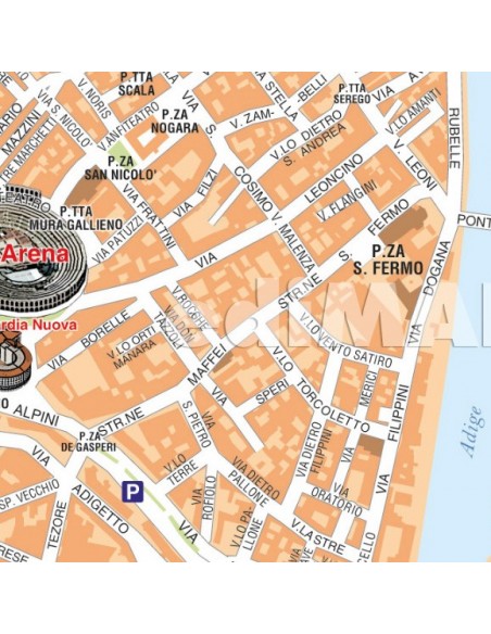 Mappa di Verona su Block Notes A3