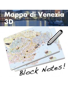 Mappa di Venezia su Block Notes A3 2