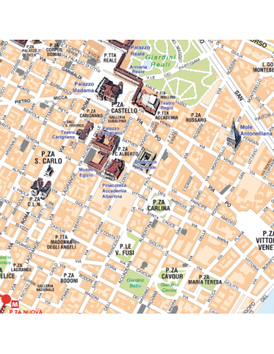 Mappa di Torino su Block Notes A3
