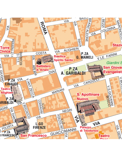 Mappa di Ravenna su Block Notes A3