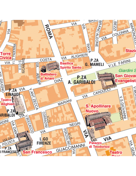 Mappa di Ravenna su Block Notes A3