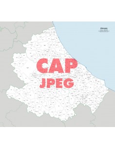 Mappa dei comuni e CAP dell'Abruzzo jpg