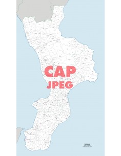 Mappa dei comuni e CAP della Calabria jpg