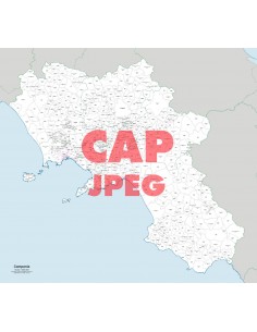Mappa dei comuni e CAP della Campania jpg