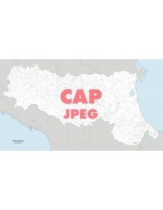 Mappa dei comuni e CAP dell'Emilia Romagna jpg
