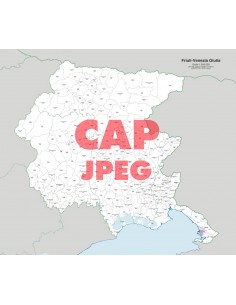 Mappa dei comuni e CAP del Friuli Venezia Giulia jpg