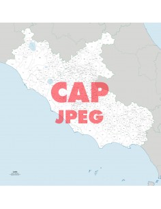Mappa dei comuni e CAP del Lazio jpg