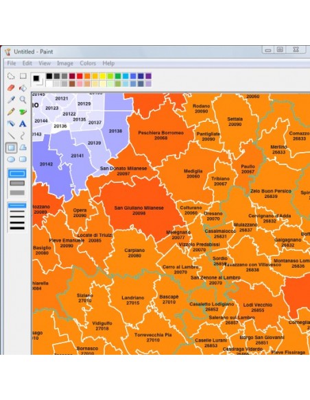 Mappa dei comuni e CAP della Lombardia jpg