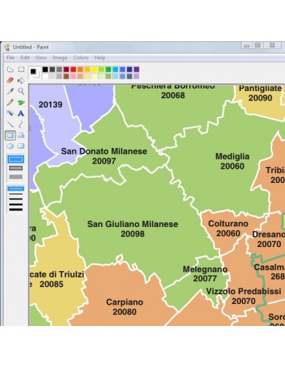 Mappa dei comuni e CAP della Lombardia jpg