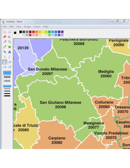 Mappa dei comuni e CAP della Lombardia jpg