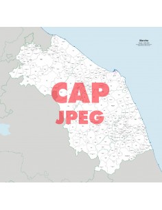 Mappa dei comuni e CAP delle Marche jpg