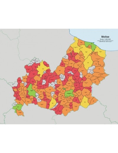 Mappa dei comuni e CAP del Molise jpg