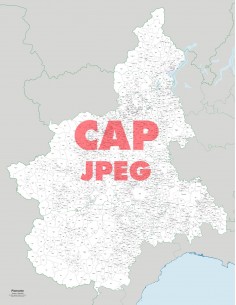 Mappa dei comuni e CAP del Piemonte jpg