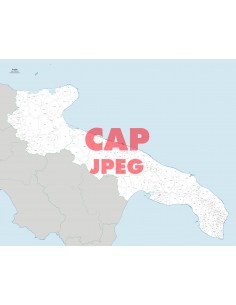 Mappa dei comuni e CAP della Puglia jpg