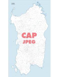 Mappa dei comuni e CAP della Sardegna jpg