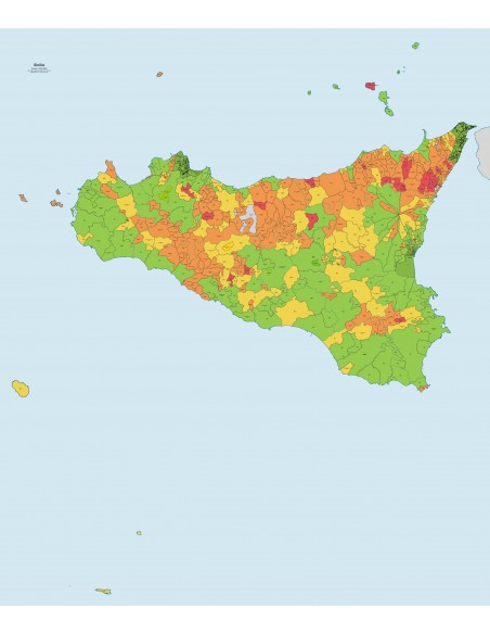 Mappa dei comuni e CAP della Sicilia jpg