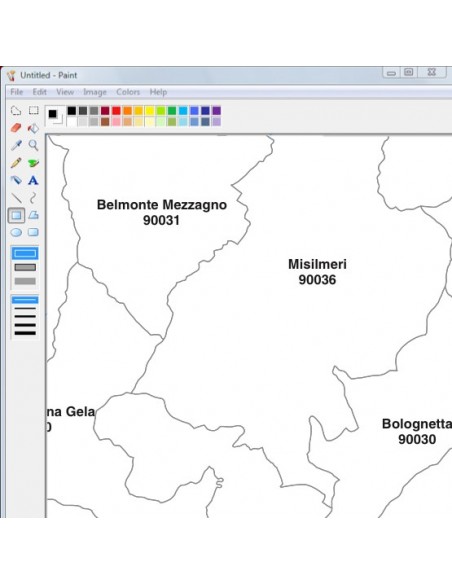 Mappa dei comuni e CAP della Sicilia jpg