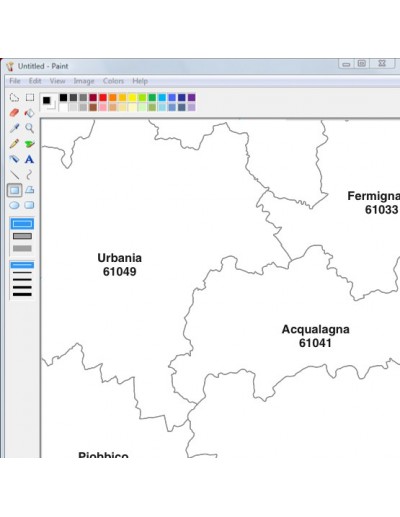 Mappa dei comuni e CAP dell'Umbria jpg